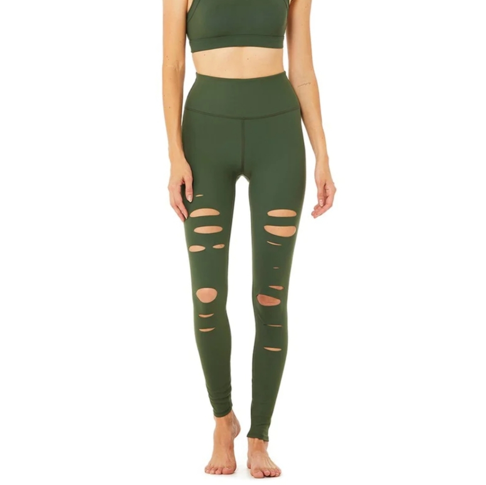 Alo high waist ripped warrior legging